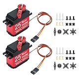 DS3225 25KG 270° Digitaler Servomotor AYWHP 2 PCS Volles Kupfer Metall Getriebe Servo für RC Flugzeug Hubschrauber,für Arduino