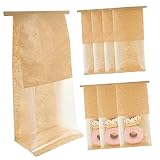 50 Stück Verpackungsbeutel aus Kraftpapier Brottüten backen Kraft-Gebäckbeutel Popcorntüten sandwichtüte sandwich tasche praktische Brotbeutel Multifunktions-Leckerli-Taschen KOMBIUDA