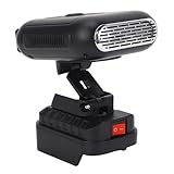 Oreilet Batteriewertiger Heizung, Tragbarer Raumheizung mit 2 Temperaturen für das Camping des Autobüros, 90 ° Flip, 2 USB, Kompatibel mit BL1830 BL1850 BL1840 BL1845 BL Batterien