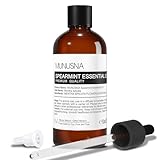 Ätherisches Öl Grünes Minzöl 100ML, MUNUSNA Ätherische Öle Spearmintöl Rein Naturrein für Geist Beruhigen, Duftöl Krauseminze für Aroma Diffuser, Spearmint Oil