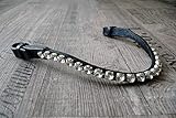 hegehof Generisch Stirnriemen mit Schnellverschluss und 10mm Steinen Pferd Horse Browband (Warmblut = 43 cm, kristall)