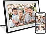 Anna Bella WiFi Digitaler Bilderrahmen 10,1 Zoll, Elektronischer Bilderrahmen 1280x800 HD, 32GB Storage, Automatische Drehung, intelligenter Touchscreen, mühelose Fernkonfiguration über die AiMOR-App