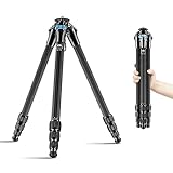 SIRUI AM-254 Carbon Kamera Reise Stativ für professionelles Fotografie,4 Beinabschnitte, Drehbeinverriegelung, Kamerastativ/Reisestativ/Tripod mit abnehmbaren Edelstahl-Spikes, belastbar bis 12 kg