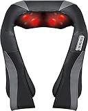 Massagegerät mit Wärmefunktion für Schulter Nacken Rücken Nackenmassagegerät Shiatsu Elektrisch Massager zu Hause Büro