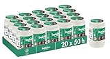 Bolsius Grablicht - Weiß - 20 Stk. - Länge Brenndauer 2 Tage - Trauerkerze & Gedenkstätte Kerzen - Sauberes Abbrennen - Ohne Palmöl