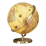 SDGBCXD Erde., Weltkugel, 720 ° drehbar, geografischer Leuchtglobus, Desktop-Erdglobus mit Metallsockel, Weltkugel, Globen-Dekor