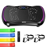 QEIFEII Vibrationsplatte, 3D Vibrationsplatten zur Gewichtsabnahme und Lymphdrainage, 200 Einstellbare Geschwindigkeiten, Maximales Gewicht 181 KG Ganzkörpertrainings Plattform für Heimfitness