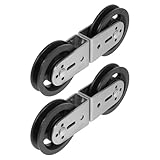 MOTHNUR 2 Stück Doppel umlenkrolle Drehbar Fitness Zubehör für Kabelzug Heimtrainer Aus Kunststoff Geräuscharm Kompatibel mit Fitnessgeräten und Kraftstationen