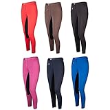 Pfiff 102290 Kinder Reithose Thea, Kunstleder Vollbesatz, Vollbesatzreithose; Schwarz 128