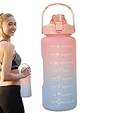 Wasserflasche mit großer Kapazität | 2L Fitness Trinkflasche,Einfach zu transportieren Reise-Wasserbehälter mit Flip-Top-Design für Familien, Camper und beste Freunde Tumotsit