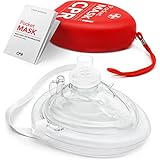 AIESI® Pocket Mask professionelle maske beatmungsmaske für beatmung mund zu mund mit einwegventil und filter, CPR Mask-Resuscitator