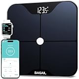 BAGAIL BASICS Smart Körperfettwaage, Schwarz