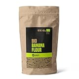VanaVita Glutenfreies Bananenmehl - Bio-Bananenpulver mit mild-süßem Bananenaroma, ideal für Pfannkuchen, Crêpes, Kuchen & Muffins, ohne Zuckerzusatz, hoch an Ballaststoffen, laktosefrei, 400 g