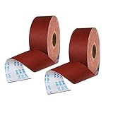 Schleifpapierrolle mit 80er-Körnung, 2 Rollen, Schleifpapier, Polierwerkzeuge, für Holzschnitzerei, Wurzelschnitzen und Kernschnitzen, 10 m x 100 mm