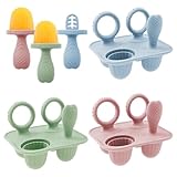 3 Stück Baby Fruchtsauger,Silikon Baby Früchte Futterspender,Muttermilch Eis am Stiel Gefrierform,Babynahrungs AufbewahrungsbehälterSilikon Eis am Stiel Form Set,Geschirrspülerreinigung(Stil 1)
