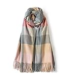 Villand Damen Wollschal - Winter Warm Karierte Schals für...