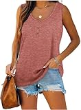 Famulily Longtop Damen Locker äRmelloses Tank Top Rosa L