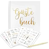 Hochzeitsgästebuch mit Stickern & Stift – Vintage...