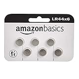 Amazon Basics – LR44 Alkaline-Knopfzelle, 6 stück