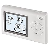 EMOS digitaler Raumthermostat, programmierbarer Wandthermostat für Heizung und Kühlungssysteme, Thermostat / Raumtemperaturregler mit Frostschutz, drahtverbunden zur Aufputzmontage 12 x 2,6 x 7,8 cm