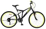 26 Zoll Fahrrad Mädchen Jungen Kinderfahrrad Jugendrad Mountainbike MTB Fully Amigo Racer Gelb