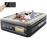 OlarHike Luftmatratze 2 Personen, Luftbett Selbstaufblasend mit Integrierter Pumpe, Selbstaufblasbare Gästebett, Gästematratze, Aufblasbare Matratze für Camping oder Heimgebrauch - 203 x 152 x 46 cm