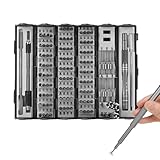 Computer-Schraubendreher-Set, kleines Schraubendreher-Set - 128-in-1-Präzisionswerkzeuge mit Rollkoffer - Inklusive magnetischer Schraubendreher-Bits, Multifunktionswerkzeug für Laptop,