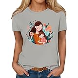 SCBFDI I Love My Boyfriend Shirt Geschenke für Frauen Kleidung mit Bildern Mom T-Shirt Damen T Shirt Bedrucken Foto Geschenke für Mütter Zum Geburtstag T-Shirt Bedrucken Lassen Elfenbein M