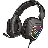 Trust Gaming Headset GXT 450 Blizz, Virtueller 7.1 Surround Sound, USB Kopfhörer mit Mikrofon, Over-Ear, LED-Beleuchtung, Integrierte Fernbedienung, für PC, Computer und Laptop - Schwarz Unbekannt