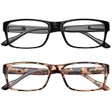 Gaoye 2 Pack Lesebrillen Damen Herren mit Blaulichtfilter Augenoptik Brille Lesehilfe für Damen Herren