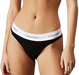 Calvin Klein Damen String Thong Unterwäsche, Schwarz...