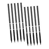 Angoily 10 Sätze Solar Street Light gartenleuchten solar Post Solarmastleuchten für den Außenbereich LED bodenanker solar gartenbeleuchtung Solarlichtteile Gartenlampenpfahl Plastik Black