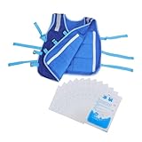 MUCKLILY 1 Satz Kühlweste reflektierende weste eisweste Nachtsicht-Arbeitsweste reflektierende sicherheitsweste Kälteweste für heißes Wetter Kühlgeräte für heißes Wetter Polyester Blue