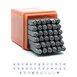 SEEDOR Schlagbuchstaben Stanz-Set – Kleinbuchstaben & Sonderzeichen, Schlagstempel-Set aus gehärtetem Stahl, zum Prägen von Metall, Leder & Holz, Prägestempel-Set in Premium Qualität