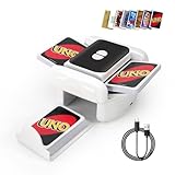 Kevsuvqin Geräuscharmer Kartenmischmaschine Elektrische, 3000mAh Kartenmischer, 2 Modi, Spielkartenablage, Mischmaschine Karten für 2 Decks, Karten Mischgerät für UNO, Poker, Texas Hold Em, Blackjack