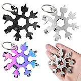 3 Stück Snowflake Multitool 18-In-1 Handwerker,Geburtstagsgeschenk für MäNner,Gadgets für MäNner,Geschenk für Mann Der Alles Hat,Originelle Geschenke für MäNner, MäNner Kleine