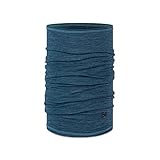 BUFF®| Schlauchschal Merino Lightweight Männlich Weiblich Erwachsene Multifunktionaler Schal aus 100% Merinowolle, Wandern, Outdoor, Nachhaltig, Leicht, Schlanke Passform, Einheitsgröße, Bleu fonce