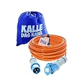 KALLE DAS KABEL CEE Verlängerung Kalle Blue Signal 2,5mm² Industrie BAU Boot Womo Camping Vollpur-Premium-Leitung 25 Meter