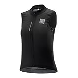 ROCKBROS Road to Sky Fahrradweste Laufweste Leichte Radweste mit YKK Reißverschluss Ärmellos Fahrradjacke für Damen Winddicht Atmungsaktiv Rennrad MTB L