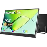 Newsoul Tragbarer Monitor 15,6 Zoll 1080P IPS-Display Ultradünner Reisebildschirm für Laptop mit Mini HDMI/USB C, externer matter Bildschirm für Laptops, PC, Telefon, VESA & Kickstand