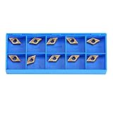 10pcs Diamantform CNC Hartmetall Einsatzschneider für regelmäßige Edelstahl Maschinen Drehmaschine Fräseinsätze Drehwerkzeuge mit Fall DCMT070204 US735 DCMT51.51 für Stahl