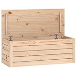 vidaXL Truhe, Aufbewahrungsbox mit viel Stauraum, Aufbewahrungstruhe mit Deckel, Werkzeugkasten Holzbox Holztruhe, Massivholz Kiefer