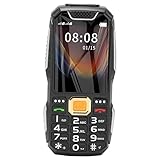 2G-Seniorenhandy, Dual-SIM-Großtastentelefon, Entsperrtes 2400-mAh-Handy mit 2,4-Zoll-HD-Bildschirm, One-Touch-Dial (9+9) für ältere Menschen (BLACK)