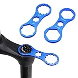 Vielseitiges Fahrradgabelkappenschlüssel-Set, 2 Stück, 8T/12T und 27 mm/28 mm, unverzichtbare Fahrradwerkzeuge für einfaches Entfernen und Installieren von Vorderradgabel-Aufhängungskappen, kompatibel