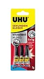 UHU ‎50820 Sekundenkleber blitzschnell MINIS Gel – Super schneller und extrem starker Gelkleber in praktischen Mini-Tuben – 3 x 1 g
