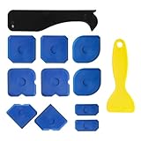 12 STK Profi Silikon Fugenglätter Set - Fugenwerkzeug für Küche & Bad mit Abzieher & Spachtel, Ideal für Acryl/Harz (inkl. Schaber)
