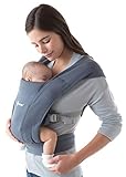 Ergobaby Embrace Babytrage für Neugeborene ab Geburt Extra Weich, Bauchtrage Baby-Tragetasche Ergonomisch, Oxford-Blau, 1 Stück (1er Pack)