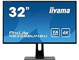 iiyama ProLite XB3288UHSU-B1 80cm (31,5') VA LED-Monitor 4K UHD (2xHDMI, 1xDisplayPort, 2xUSB) Höhenverstellung, schwarz