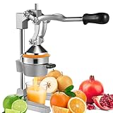 YELYEE Manuelle Saftpresse, Gusseisen-Saftpresse, professionell, robuste Obstpresse für Zitrusfrüchte, Saftpresse manuell für Zitrone, Granatapfel, Wassermelone (dunkelgrau)