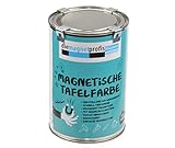 2 in 1 Magnetische Tafelfarbe, matt, magnetisch, extreme Haftkraft, allergikerfreundliche Wandfarbe für innen, ohne Konservierungsmittel schwarz, 1 Liter 3 Magnete/Lieferung